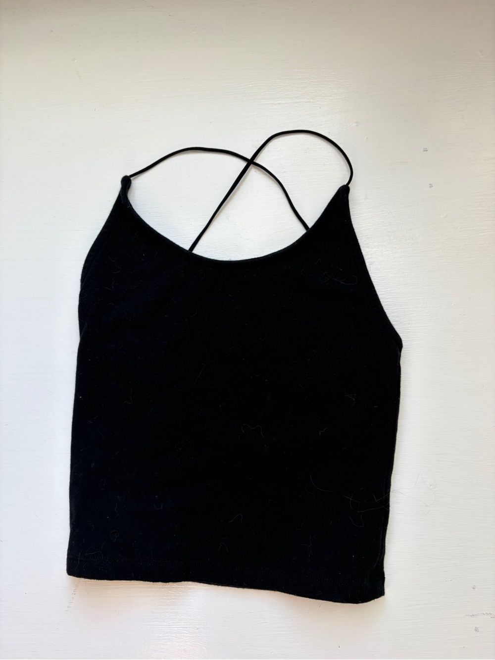 American Eagle Outfitters Black Strappy Crop Cami